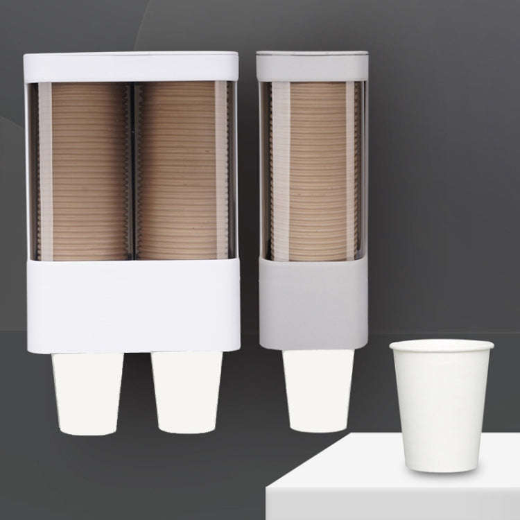 Household Disposable Cup Organizer Water Dispenser Dustproof Wall Mounted Shelf, Style: Dual Cyli...