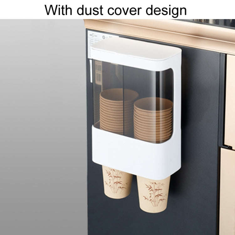 Household Disposable Cup Organizer Water Dispenser Dustproof Wall Mounted Shelf, Style: Dual Cyli...