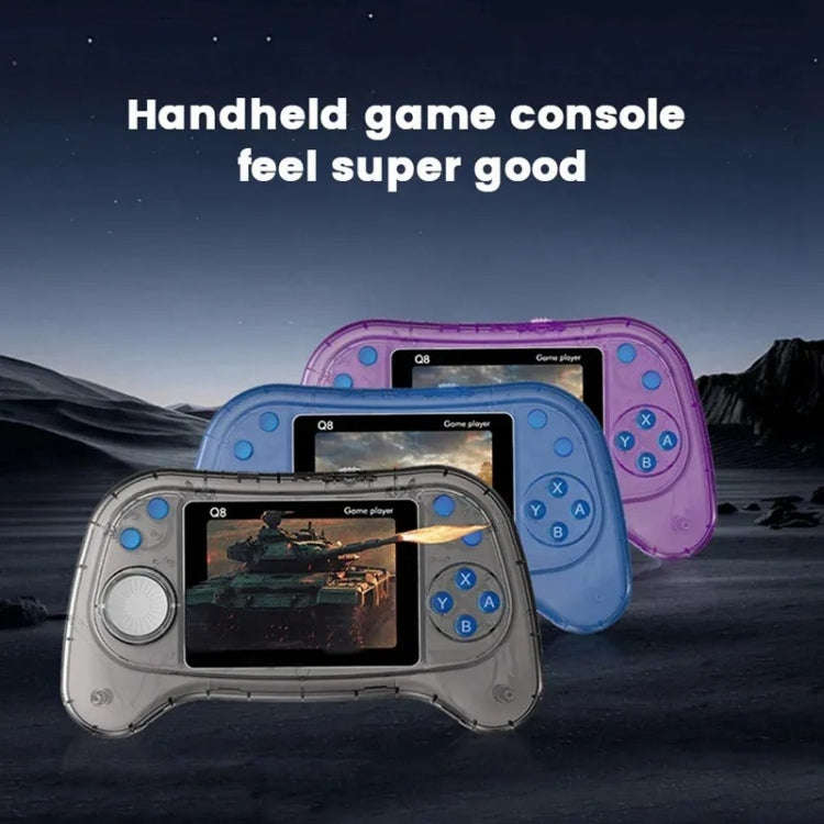 Q8 Handheld Game Console 3.0 Inch Screen Support TV Connection Built In 800 Games Singles Transpa...