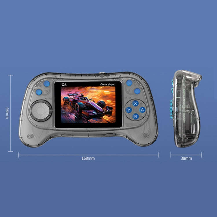 Q8 Handheld Game Console 3.0 Inch Screen Support TV Connection Built In 800 Games Singles Transpa...