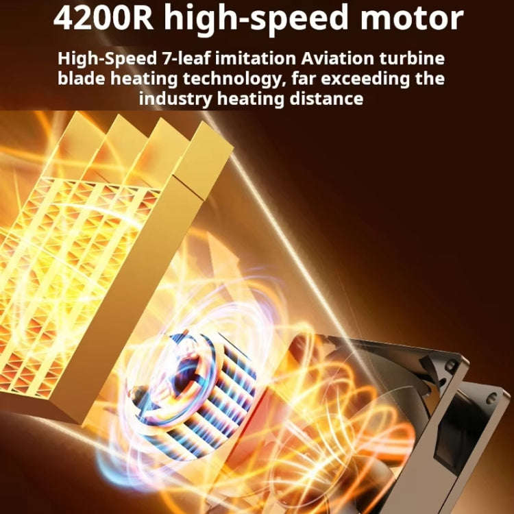 E03 Desktop PTC Heater Dynamic Flame Light Warmer UK Plug