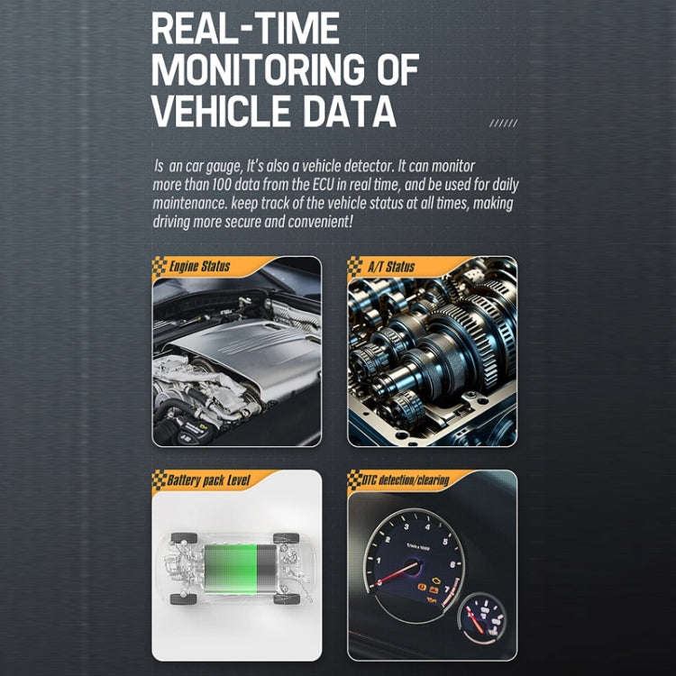 HUD Head-up Display OBD LCD Mileage Speedometer(English Version)