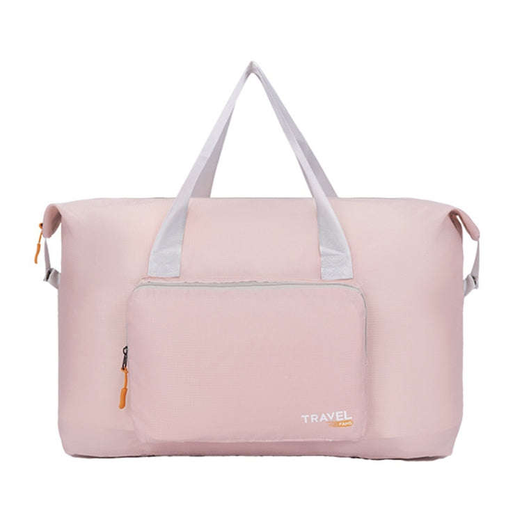 Folding Travel Bag Large Capacity Gym Rucksack Portable Luggage Clothes Storage Bag(Pink)