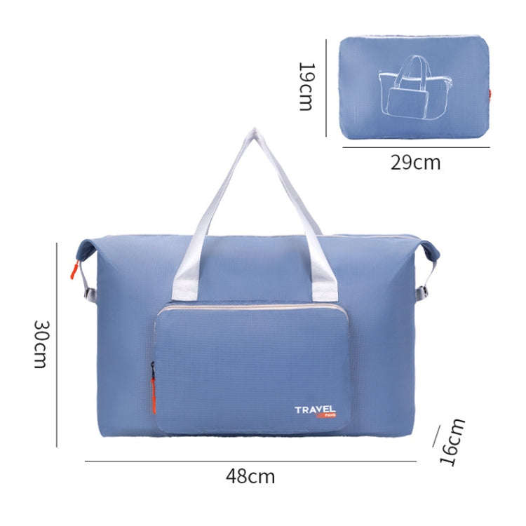 Folding Travel Bag Large Capacity Gym Rucksack Portable Luggage Clothes Storage Bag(Blue)