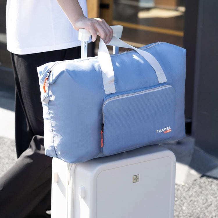 Folding Travel Bag Large Capacity Gym Rucksack Portable Luggage Clothes Storage Bag(Blue)