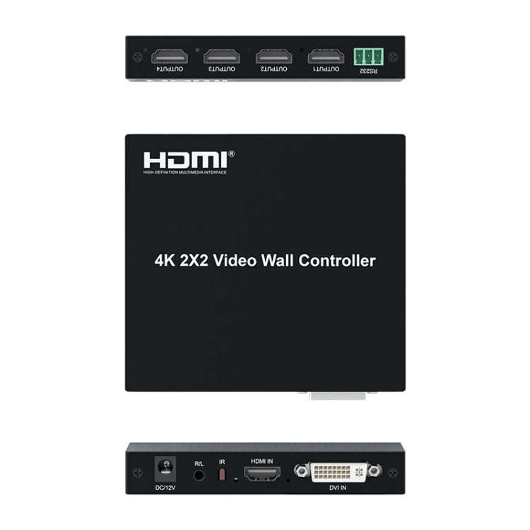 4K 2x2 HDMI Video HD Splice Support HDMI / DVI Input 4CH HDMI Output US Plug