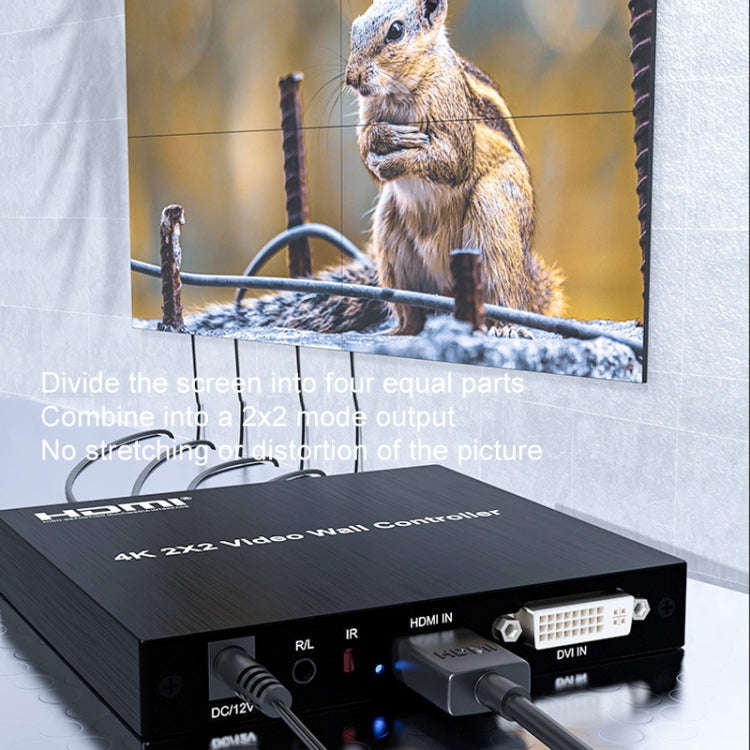 4K 2x2 HDMI Video HD Splice Support HDMI / DVI Input 4CH HDMI Output UK Plug
