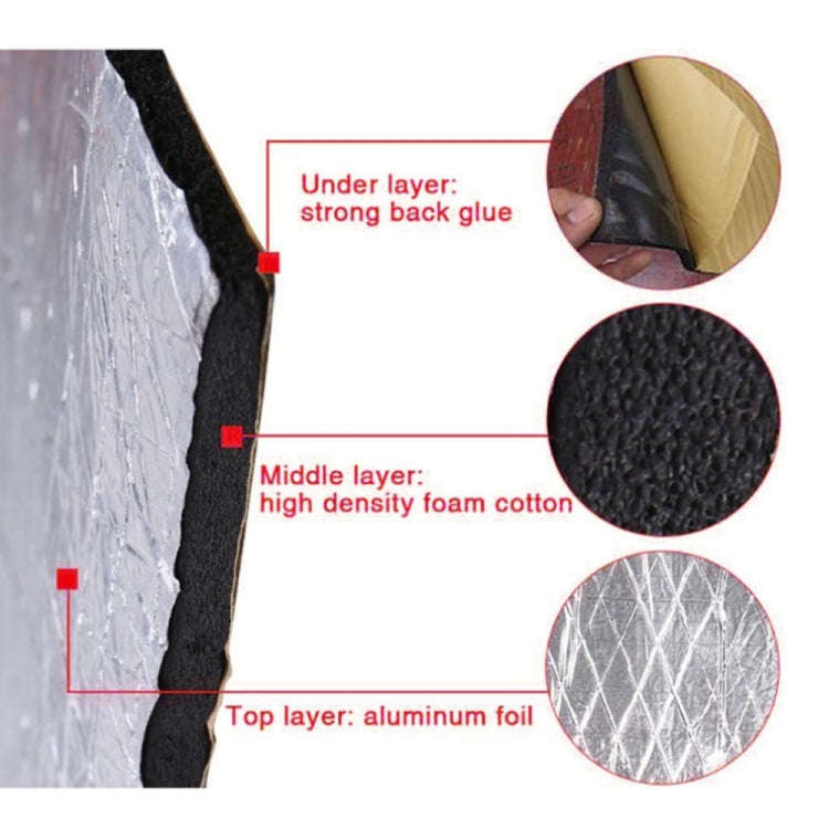 400x250x5mm Car Thick Aluminum Foil Hood Heat And Sound Insulation Pad