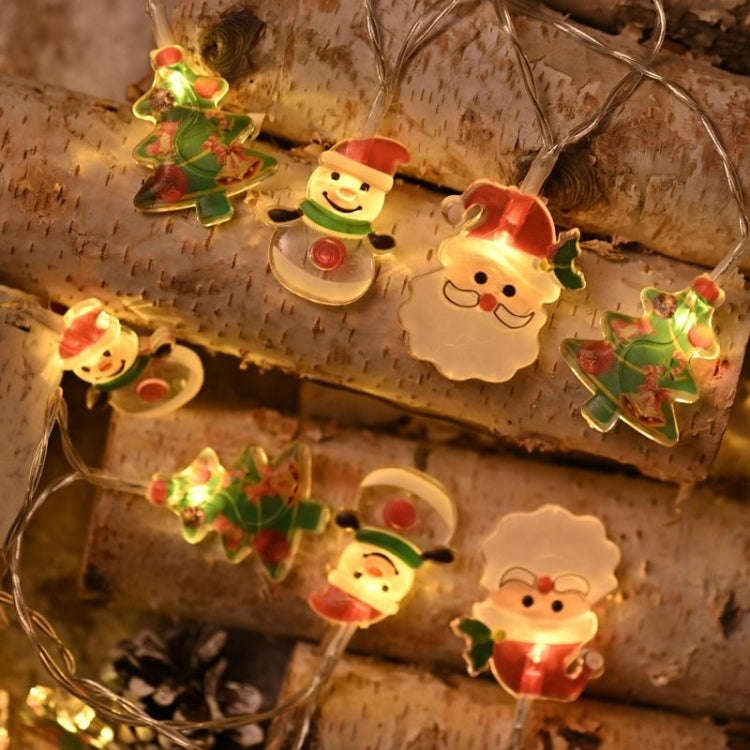 LED Christmas Lights String Christmas Tree Decoration Lamps Holiday Scene Decor, Length: 1.5m 10 ...