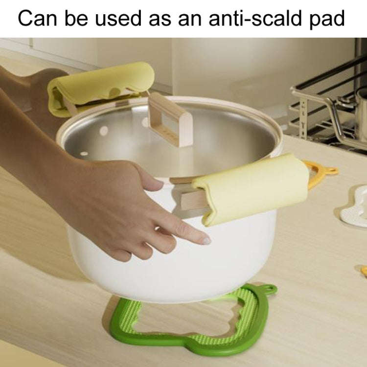 3-In-1 Removable Heat Protecting Pad Household Heat Resistant Tabletop Placemats(Yellow)