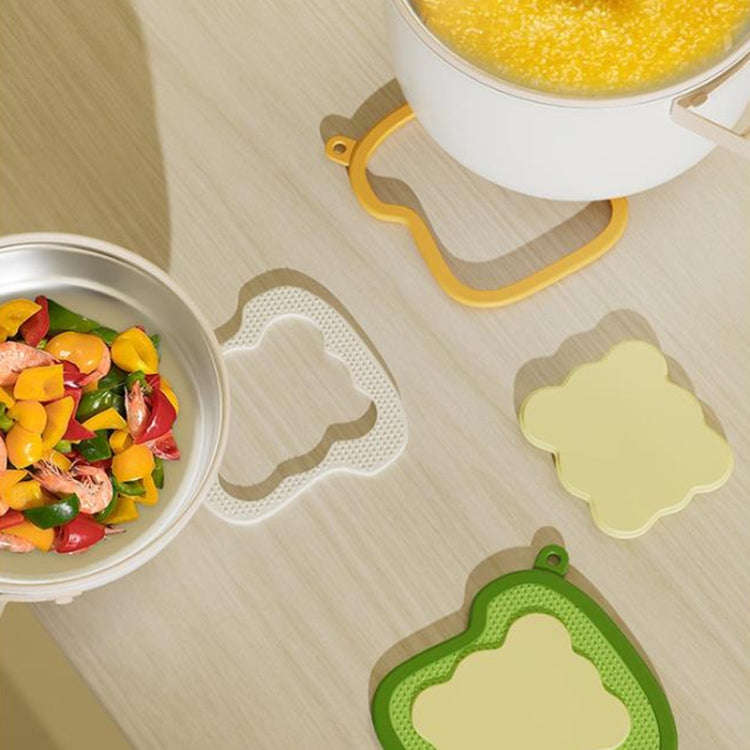3-In-1 Removable Heat Protecting Pad Household Heat Resistant Tabletop Placemats(Yellow)