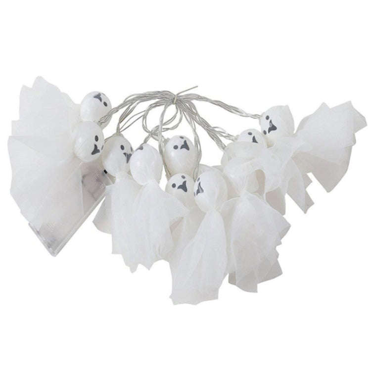 Halloween Fabric Ghost String Lights LED Scary Ghost Festival Indoor Decoration Ambient Lamp, Col...