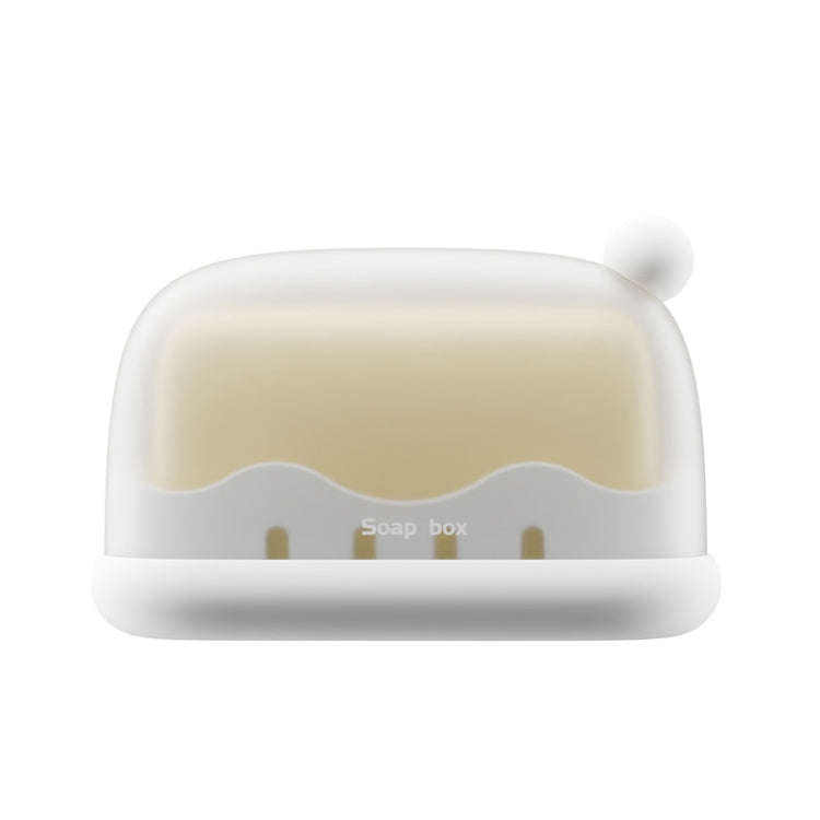 Traveling Portable Sealed Soap Box Household Bathroom Soap Holder(White)
