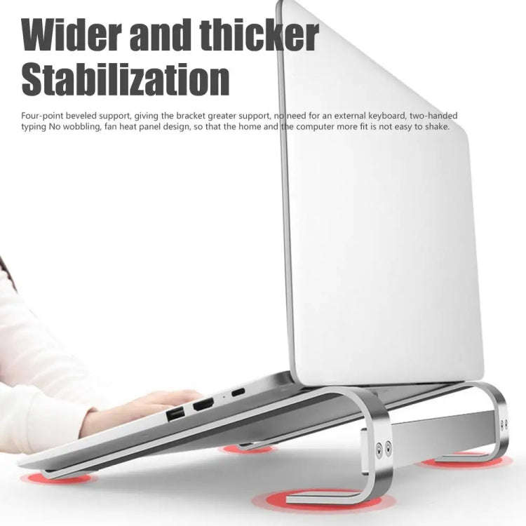 Aluminum Alloy Desktop Laptop Stand(Black)