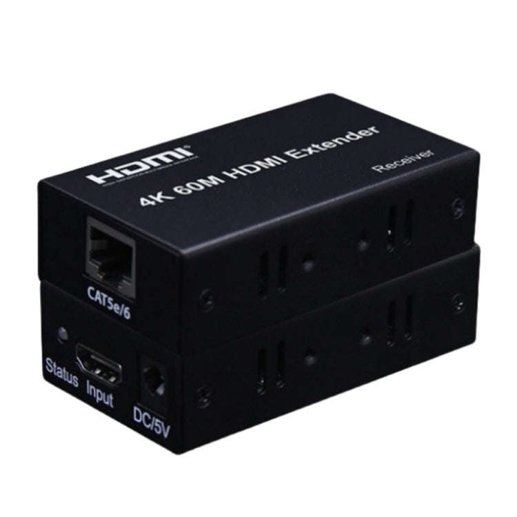 HDMI To RJ45 Single Ethernet Cable 60m Extender 4K HD Cable Signal Amplifier, Transmitter+Receive...