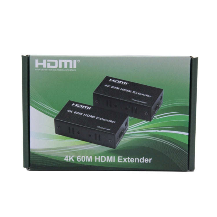HDMI To RJ45 Single Ethernet Cable 60m Extender 4K HD Cable Signal Amplifier, Transmitter+Receive...