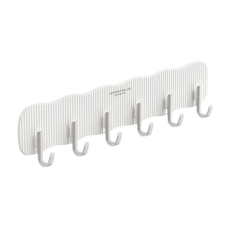 Household No-Punch Fixed Hooks Bathroom Hanging And Storage Hooks(Gray And White)