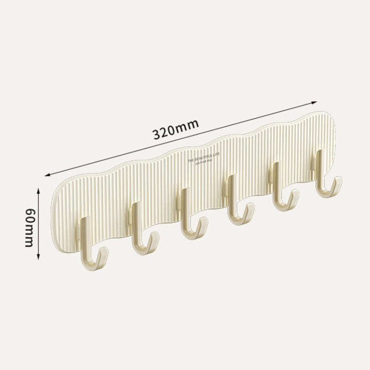 Household No-Punch Fixed Hooks Bathroom Hanging And Storage Hooks(Gray And White)