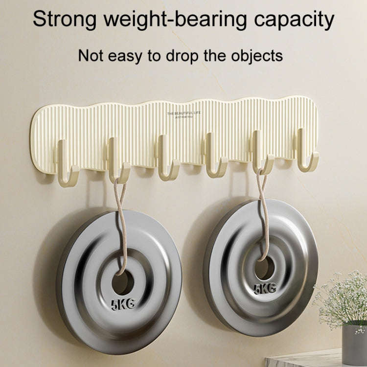 Household No-Punch Fixed Hooks Bathroom Hanging And Storage Hooks(Gray And White)