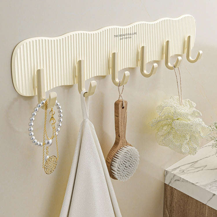 Household No-Punch Fixed Hooks Bathroom Hanging And Storage Hooks(Gray And White)