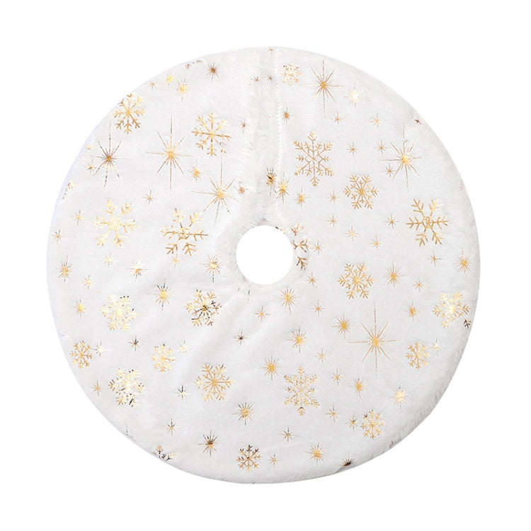 40cm Christmas Tree Skirt Mat Christmas Tree Bottom Foot Carpet Party Decoration(Gold Snowflake)