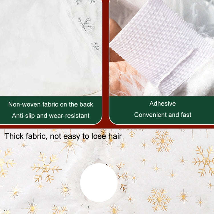40cm Christmas Tree Skirt Mat Christmas Tree Bottom Foot Carpet Party Decoration(Gold Snowflake)