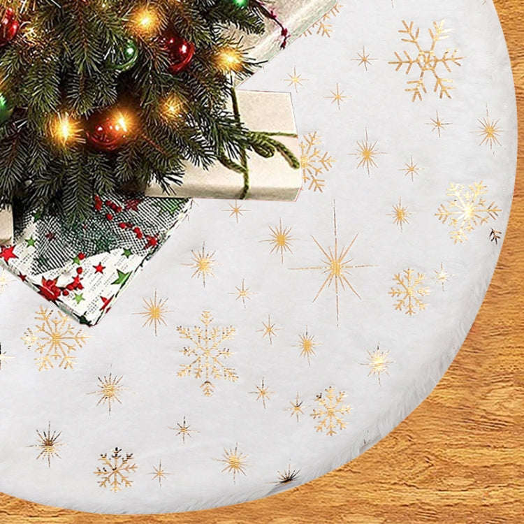 40cm Christmas Tree Skirt Mat Christmas Tree Bottom Foot Carpet Party Decoration(Silver Snowflake)