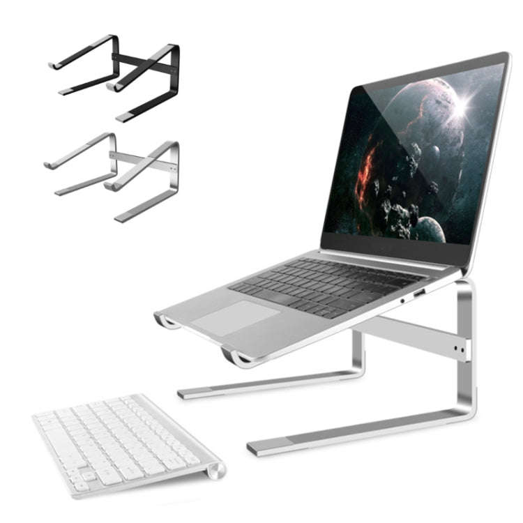 Desktop Aluminum Alloy Heightened Heat Dissipation Laptops Stand(Silver)