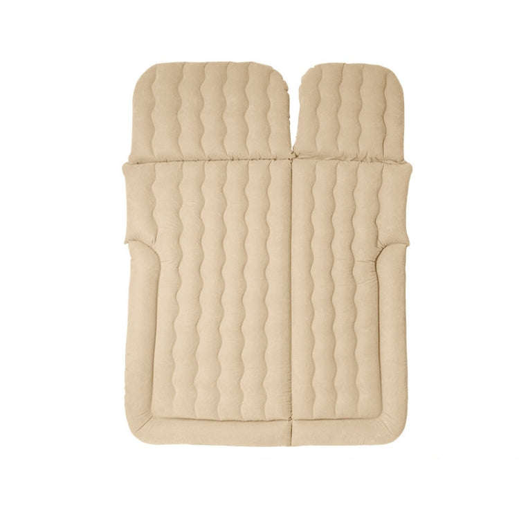Inflatable Mattress For Car Travel SUV Rear Seat/Trunk, Color: Beige