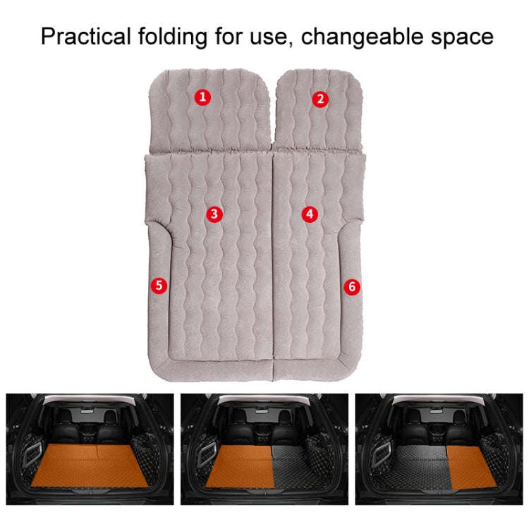 Inflatable Mattress For Car Travel SUV Rear Seat/Trunk, Color: Black Dual-purpose Square Pier