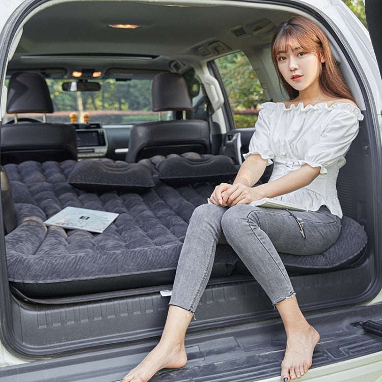 Inflatable Mattress For Car Travel SUV Rear Seat/Trunk, Color: Black Dual-purpose Square Pier