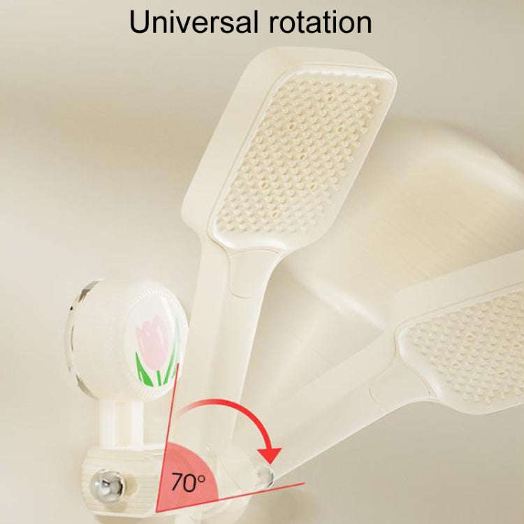 Bathroom No-Punch Suction Cup Showerhead Holder Tulip Shower Hanger(Pink)