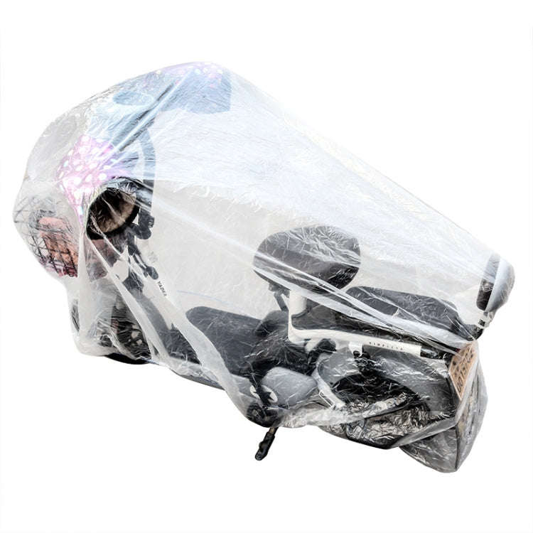 230x120cm Disposable Transparent PE Film Rainproof Dustproof Motorcycle Scooter Cover