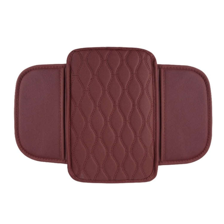 Car Armrest Box Leather Storage Heightening Pad(Red)