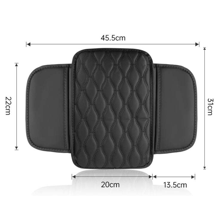 Car Armrest Box Leather Storage Heightening Pad(Gray)