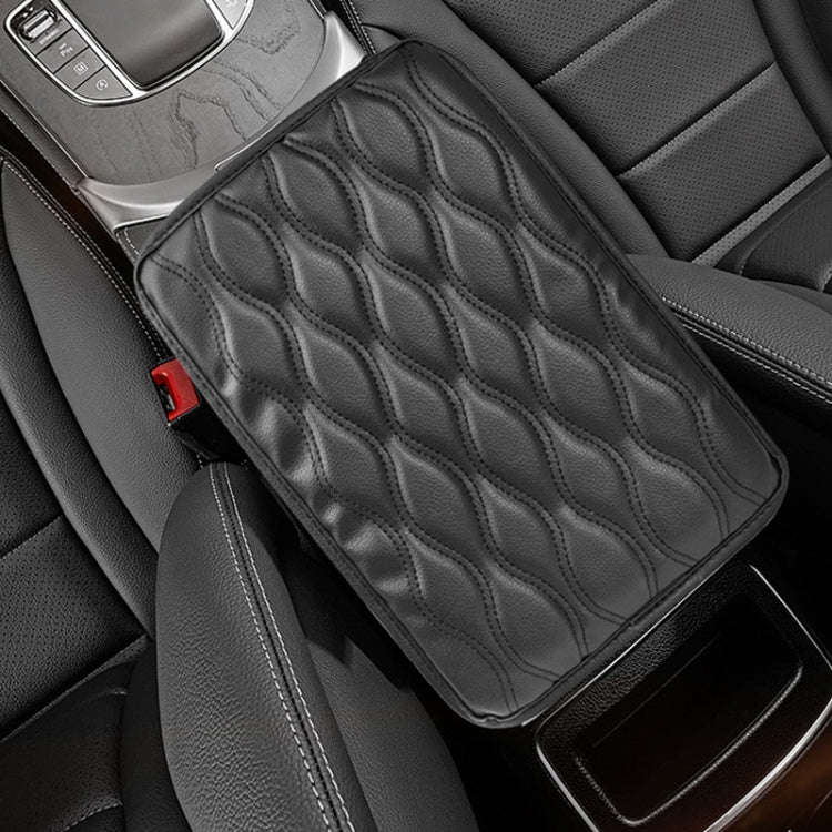Car Armrest Box Leather Storage Heightening Pad(Gray)