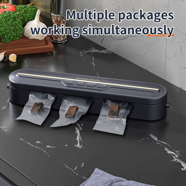 Food Vacuum Sealer Machine 60KPA Strong Suction, Small / Large Bag Modes With 10 Vacuum Bags EU P...