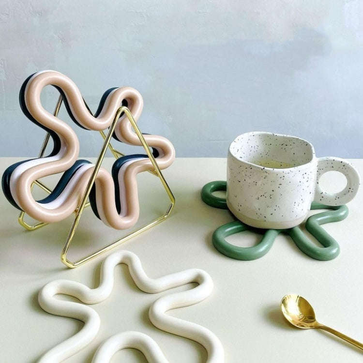 Household Irregular Silicone Heat Insulation Mat Kitchen High Temperature Resistant Desktop Place...
