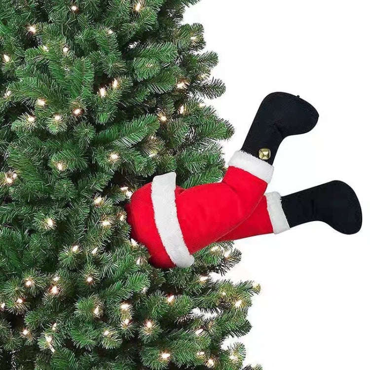 Christmas Tree Decoration Santa Claus Elf Legs Plush Door Decor Christmas Home Hanging Ornaments(...