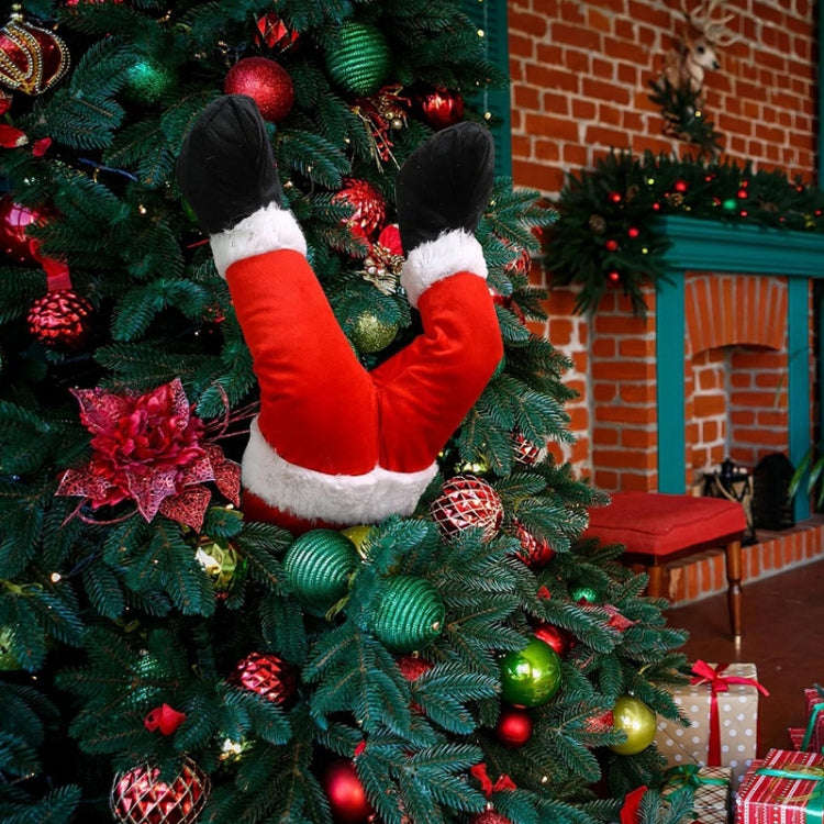 Christmas Tree Decoration Santa Claus Elf Legs Plush Door Decor Christmas Home Hanging Ornaments(...
