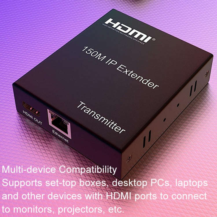 150m HDMI Network Cable Extender IP One To Many Computer Monitors, Transmitter+Receiver, US Plug