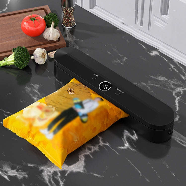 Food Vacuum Sealer Machine 60KPA Suction, Single / Vacuum Seal Modes With 10 Vacuum Bags US Plug(...
