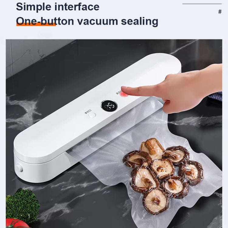 Food Vacuum Sealer Machine 60KPA Suction, Single / Vacuum Seal Modes With 10 Vacuum Bags EU Plug(...