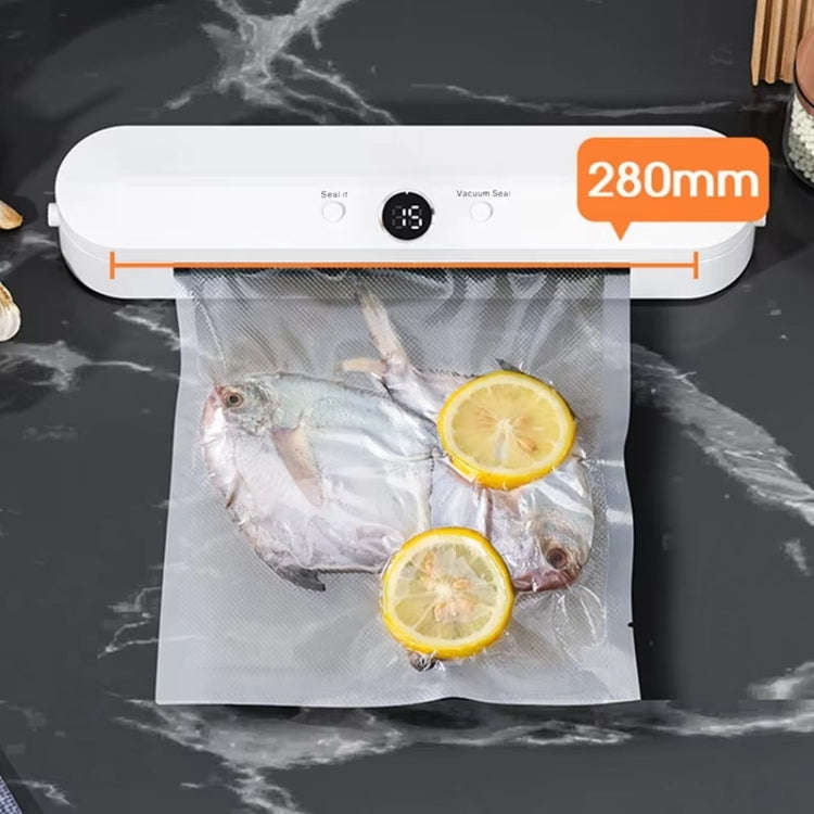Food Vacuum Sealer Machine 60KPA Suction, Single / Vacuum Seal Modes With 10 Vacuum Bags EU Plug(...