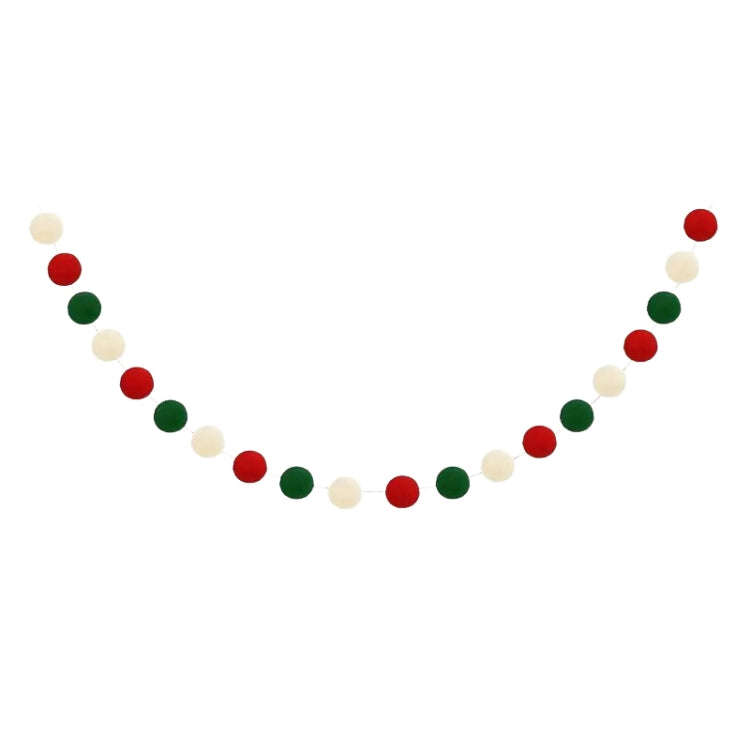 2m Wool Felt Balls Garland 20 Balls Colorful Flags For Festival Party Christmas Home Decoration(R...