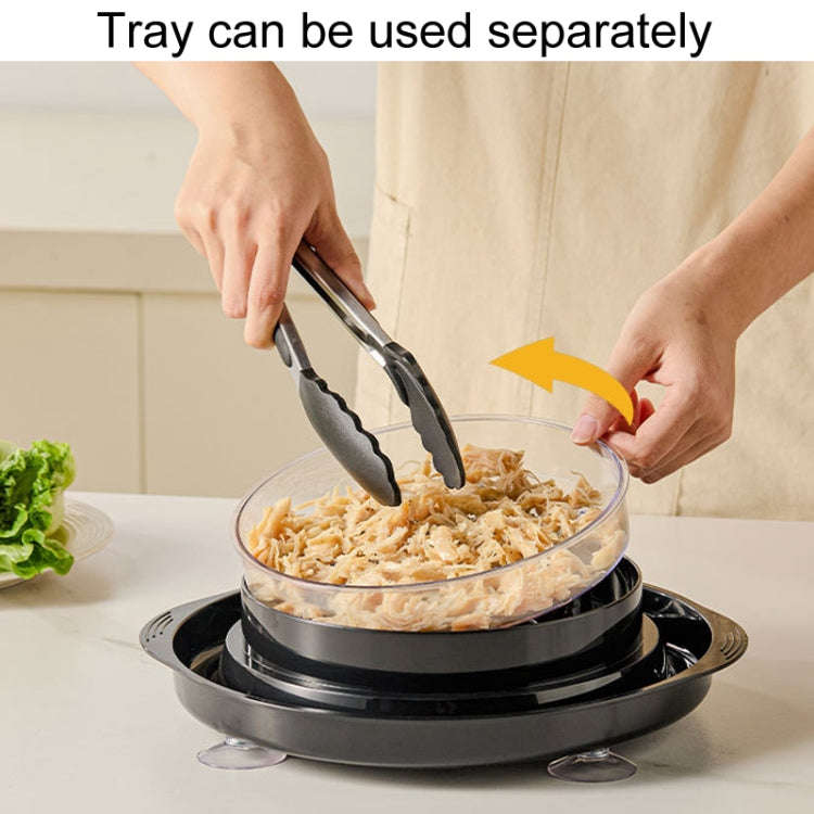 Bottom Suction Cup Multi-Functional Chicken Breast Salad Shredder Manual Meat Grinder(Orange)