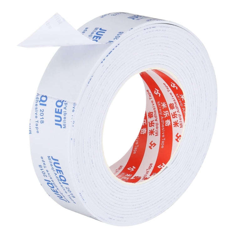 Mileqi EVA Shock-Absorbing Sound-Insulating Sealing Single-Sided Foam Tape, Thickness: 2mm White(...