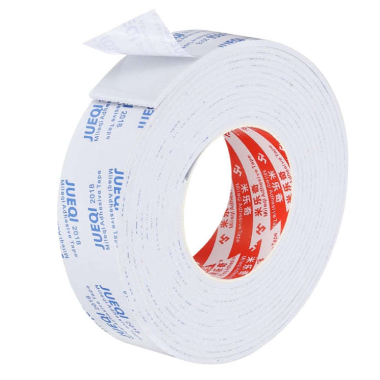 Mileqi EVA Shock-Absorbing Sound-Insulating Sealing Single-Sided Foam Tape, Thickness: 3mm White(...