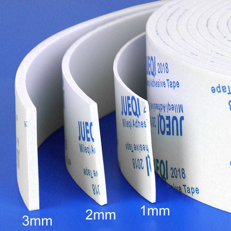 Mileqi EVA Shock-Absorbing Sound-Insulating Sealing Single-Sided Foam Tape, Thickness: 2mm White(...