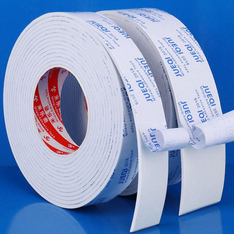 Mileqi EVA Shock-Absorbing Sound-Insulating Sealing Single-Sided Foam Tape, Thickness: 2mm White(...